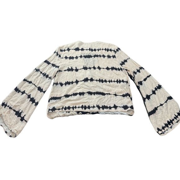 Lulus Women's‎ Cream and Black Blouse | D1 - Picture 2 of 7